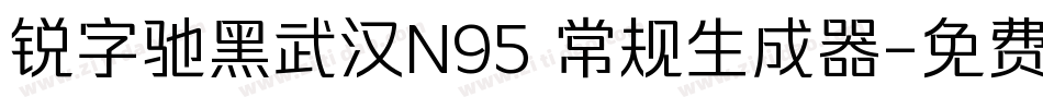 锐字驰黑武汉N95 常规生成器字体转换